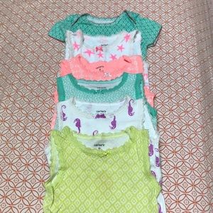 Set of 6 Carter’s onesies